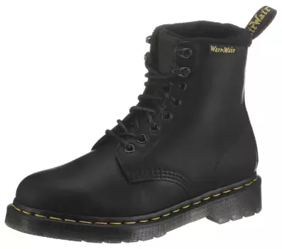 Ботинки на шнуровке DR. MARTENS "1460 PASCAL 8 EYE BOOT" с контрастным рантовым швом, черный