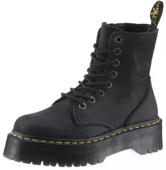 Ботинки на шнуровке DR. MARTENS "Jadon", фестиваль, платформа, ботильоны с классными декоративными швами, серый