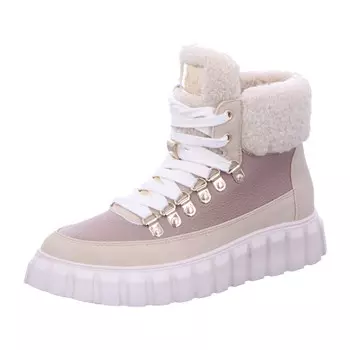 Ботинки на шнуровке Edel Fashion, кремовый/экрю/темно-розовый