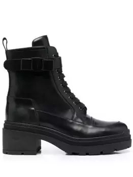 Ботинки на шнуровке Ferragamo, черный