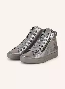 Ботинки на шнуровке наппа Paul Green, серебряный