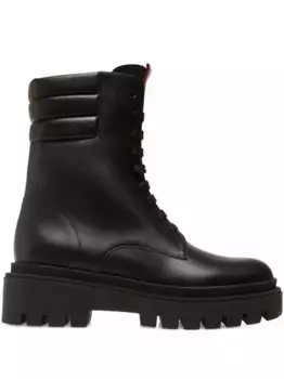 Ботинки на шнуровке с дутым воротником Bally, черный