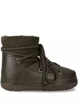 Ботинки на шнуровке с меховой подкладкой Inuikii, зеленый