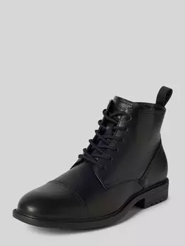 Ботинки на шнуровке с тисненой этикеткой, модель «BARBICAN» Jack & Jones, черный