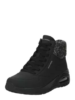 Ботинки на шнуровке Skechers, черный/черный в крапинку