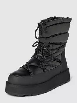Ботинки на шнуровке со стегаными швами Tamaris, черный