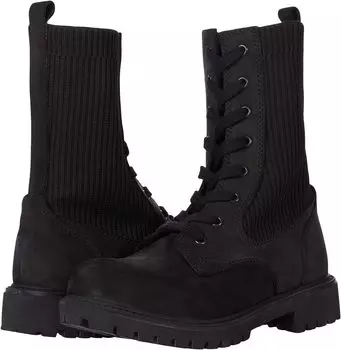 Ботинки на шнуровке Stella Bueno, цвет Black Nubuck/Knit