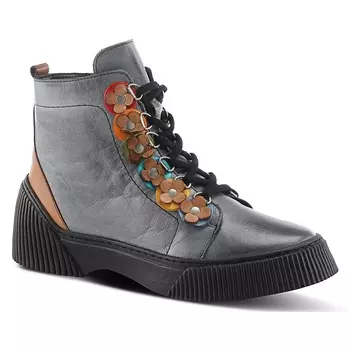 Ботинки на шнуровке Yeba Spring Step, grey multi leather