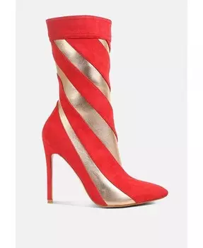 ботинки на шпильке с ремешками со свистками London Rag, красный