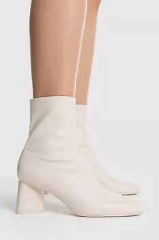 ботинки на среднем каблуке Stradivarius, экрю