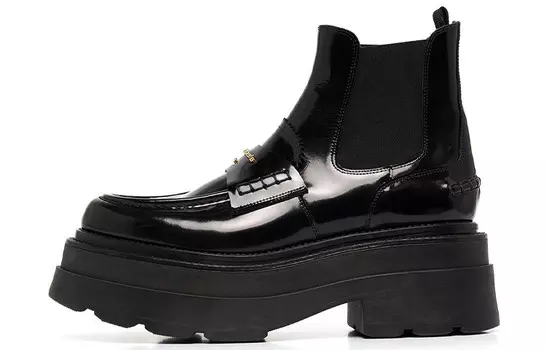 Ботинки на толстой подошве с логотипом Alexander Wang, черный