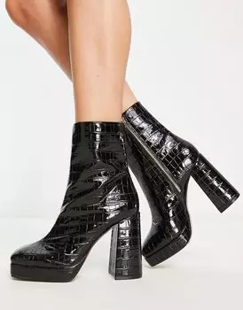 Ботинки на высоком каблуке и платформе ASOS Eden