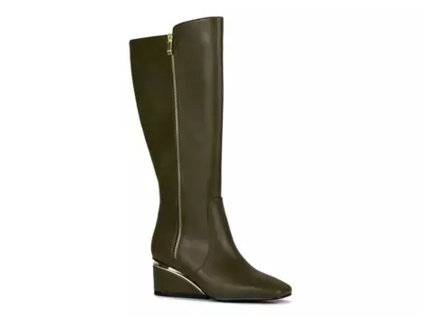 Ботинки Ninety Union Morgan Wide Calf Wedge Boot, темно-зеленые