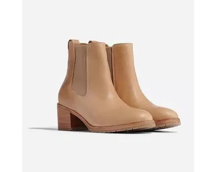 Ботинки Nisolo Ana Go-To Heeled Chelsea, цвет Almond