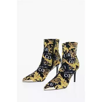Ботинки-носки JEANS COUTURE с принтом в стиле барокко SCARLETT Versace, Black