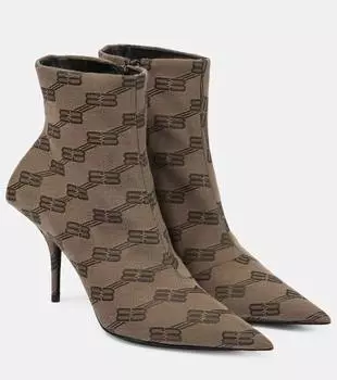 Ботинки-носки с логотипом knife bb Balenciaga, коричневый