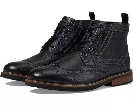 Ботинки Nunn Bush Odell Wingtip with KORE Walking Comfort Technology, цвет Black Tumbled