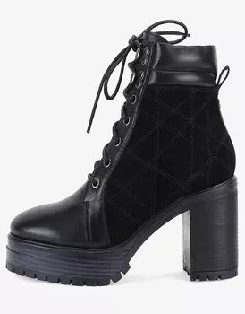 Ботинки OFF THE HOOK 'HALE' Rona черные кожаные на высоком каблуке со шнуровкой черного цвета