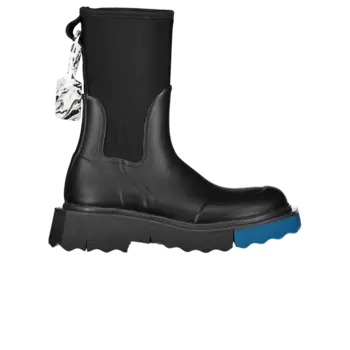 Ботинки Off-White Wmns Zip-Tie Rain Boot 'For Rainy Days - Black Blue', черный