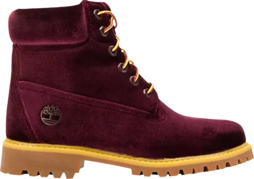 Ботинки Off-White x Wmns 6 Inch Premium Boot Velvet Wine, красный