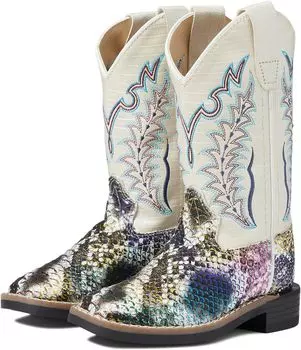 Ботинки Old West Boots Rain Boa, цвет Brown Ostrich Print Foot/White Shaft