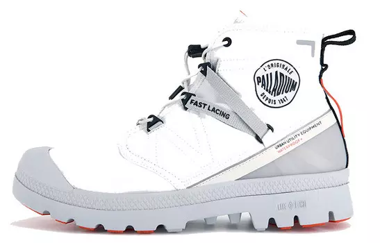 Ботинки Pampa Outdoor унисекс с высоким берцем, белые/серые Palladium