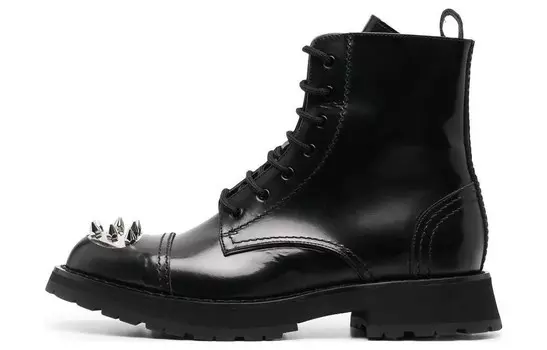 Ботинки-панки с заклепками, черные Alexander Mcqueen
