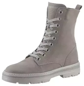 Ботинки Paul Green на шнуровке, со светлой подошвой и внутренней молнией, серый