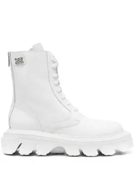 Ботинки Pilot в стиле милитари Casadei, белый