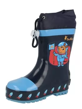 Ботинки PLAYSHOES Rubber Boots Die Maus Weltraum, цвет marine blue/Light blue
