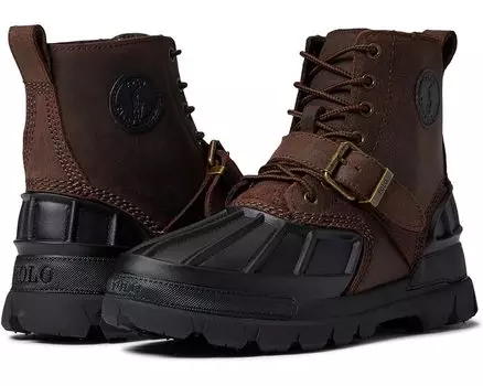 Ботинки Polo Ralph Lauren Oslo High Boot, цвет Dark Brown Suede/Black