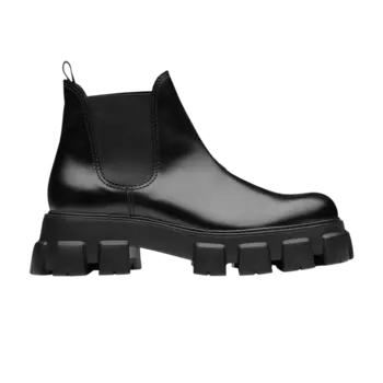 Ботинки Prada Monolith Brushed Leather Chelsea Boot, черный