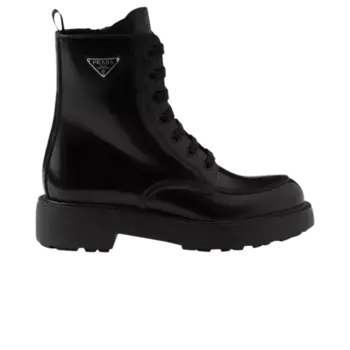 Ботинки Prada Wmns Brushed Leather Boot Black, черный