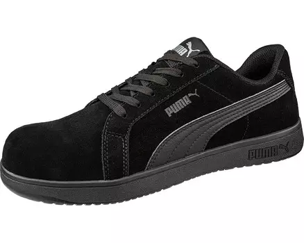 Ботинки PUMA Safety Iconic Suede Low EH, цвет Black/Black/Black