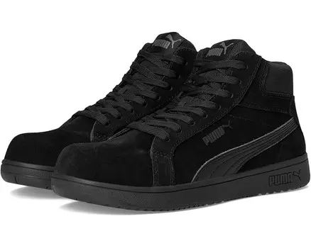 Ботинки PUMA Safety Iconic Suede Mid EH, цвет Black/Black/Black