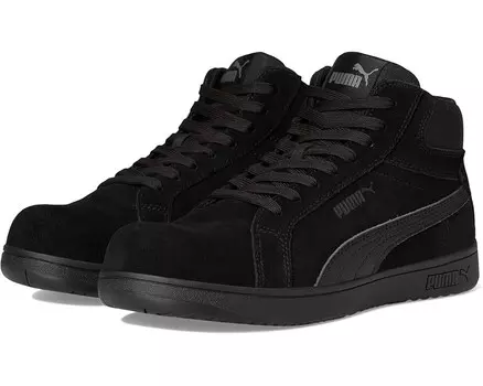 Ботинки PUMA Safety Iconic Suede Mid EH, цвет Black/Black/Black