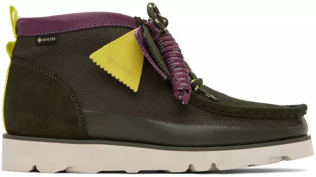 Ботинки пустыни Wallabee 2 цвета хаки Clarks Originals