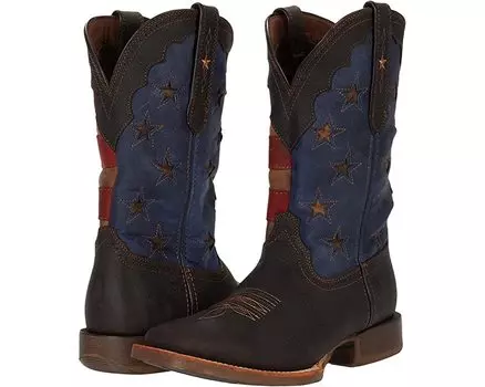 Ботинки Rebel Pro 12" Vintage Flag Square Toe Durango, темно-каштановый