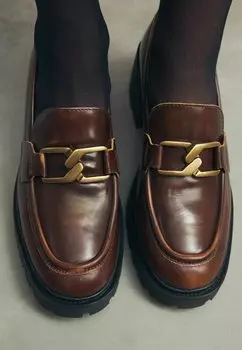 Ботинки REGULAR FIT FOREVER COMFORT CHUNKY HARDWARE HEEL LOAFERS Next, коричневый