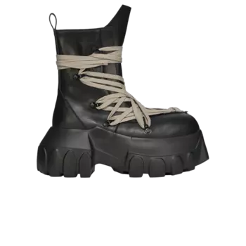 Ботинки Rick Owens Hollywood Megalace Mega Tractor Boot 'Black', черный