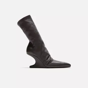 Ботинки Rick Owens WMNS Cantilever 8 Wedge Ankle Boot, цвет Dark Dust Stivali in Pelle