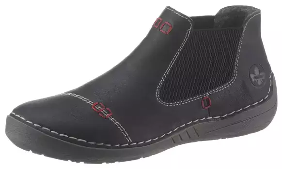 Ботинки Rieker Chelsea с эффектными контрастными швами, черный