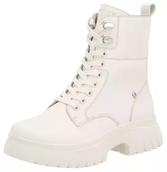 Ботинки Rieker EVOLUTION на шнуровке, ботильоны на платформе, ботильоны на шнуровке в монохромном исполнении, кремовый