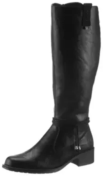 Ботинки Rieker на молнии с модной декоративной шнуровкой, черный