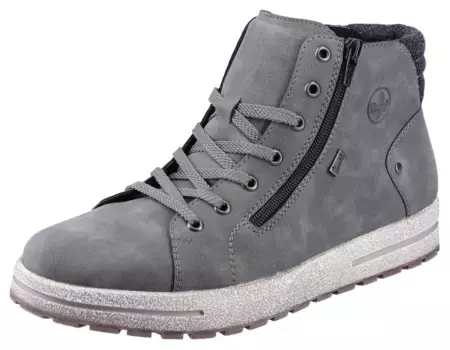 Ботинки Rieker на шнуровке, с двумя молниями, повседневная обувь, обувь на шнуровке, серый