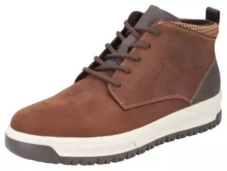 Ботинки Rieker на шнуровке с мягкой кромкой голенища, коричневый