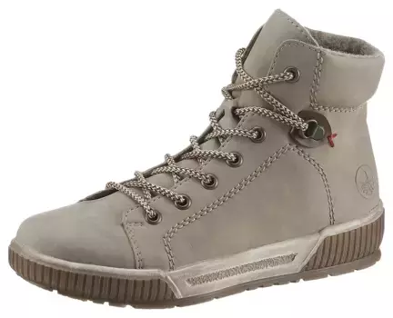 Ботинки Rieker на шнуровке, со съемной стелькой SoftFoam, бежевый