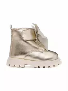 Ботинки с эффектом металлик Monnalisa, золотистый