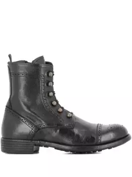 Ботинки с брогированием Officine Creative, черный