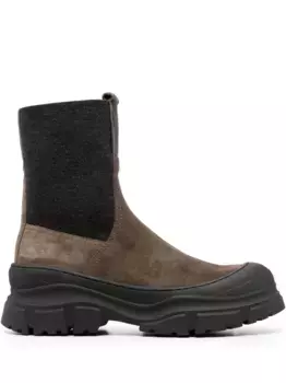 Ботинки с декором Monili Brunello Cucinelli, коричневый